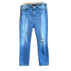 Black Orchid Joan Straight High Waist Distressed Denim Jeans Size 31 - EUC